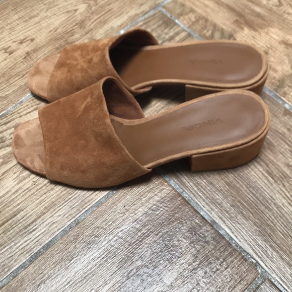 VINCE Tan Suede Mules, Size 8.5 - Picture 2 of 7